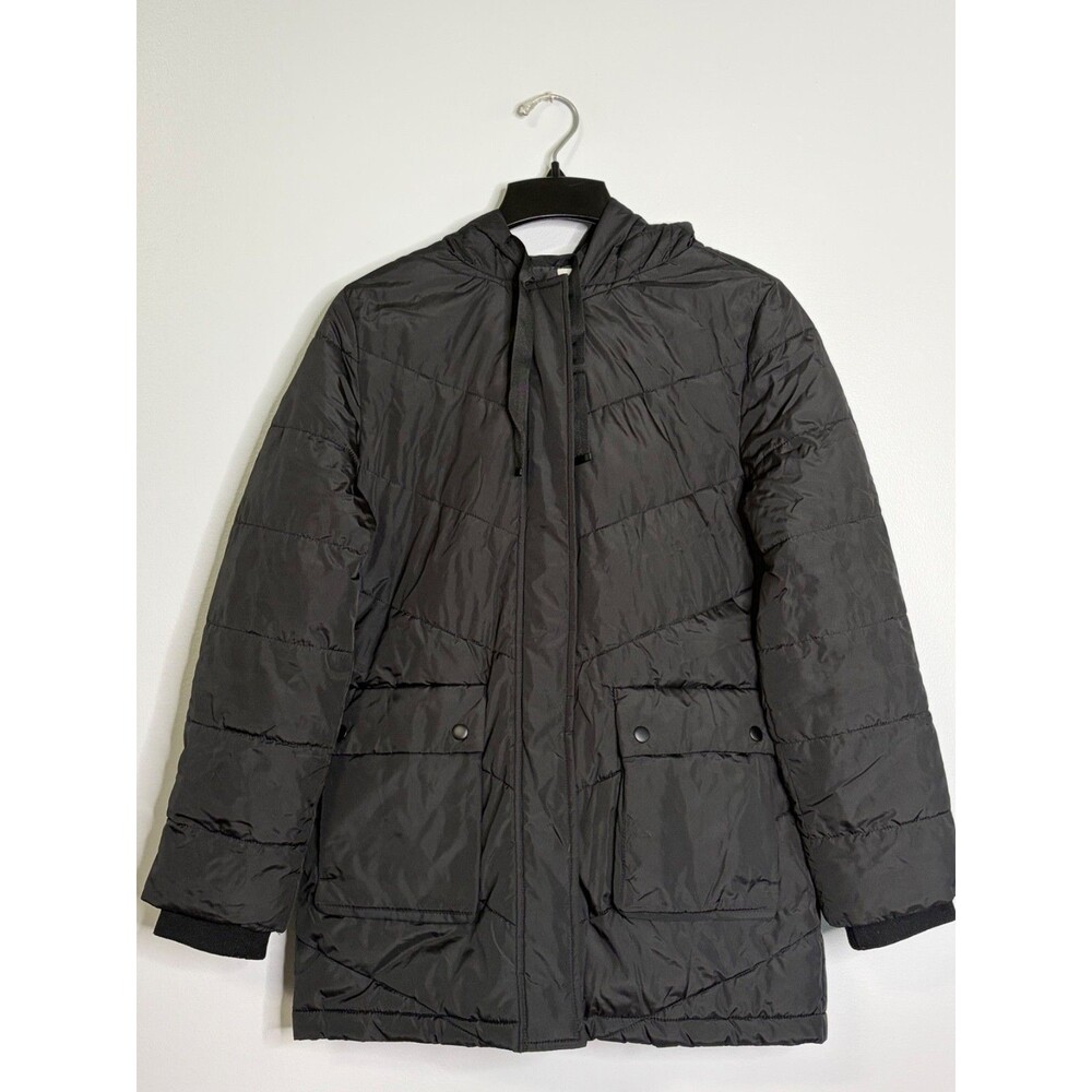 Arizona Jean Company Women's Black Puffer Hooded Jacket Size S